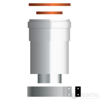 Ariston 80/125 Pps/Alu függőleges indító idom kondenzációs kazánhoz