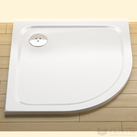 Ravak Elipso Pro Chrome 80 negyedköríves zuhanytálca, 80x80 cm, fehér, öntött műmárvány