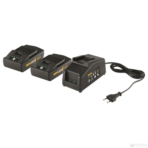 REMS Power-Pack akkumulátor készlet, 22V, 5,0Ah/230V, 90W