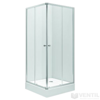 Kolo zuhanykabin 80x80cm szögletes magasfényű ezüst profil Satin üveg First Kolo