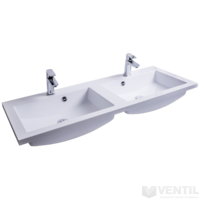Ravak Comfort Duo 1200 duplamosdó, 120x49 cm, szabadon álló/beépíthető, fehér, csaplyukkal, túlfolyóval