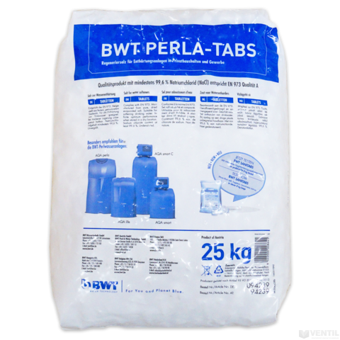 BWT Perla regeneráló sótabletta vízlágyító berendezésekhez 25kg