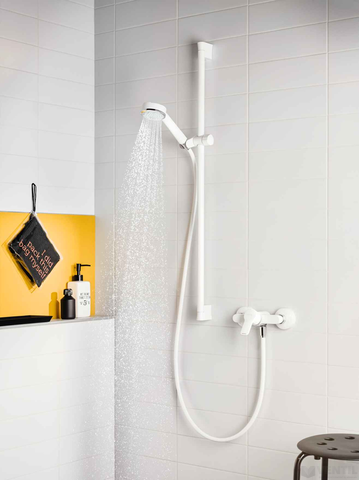 Kludi Pure&Easy egykaros fali zuhany csaptelep, fehér/króm