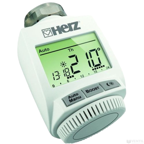 Herz termosztátfej ETKF + rádiójel vevővel M28x1,5