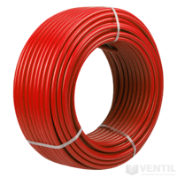 Everline Alupex előre szigetelt ötrétegű alubetétes műanyag cső 20x2 piros 50m/tekercs (víz, fűtés)