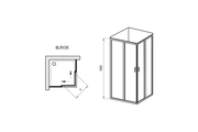 Ravak Blix BLRV2K-110 krómhatású + Transparent zuhanykabin (1 oldal)