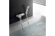 Kludi Fizz zuhanyszett (1 funkciós kézi zuhanyfej, zuhanycsatlakozós falitartó), fehér/króm