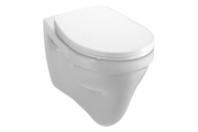 Alföldi Saval 2.0 fehér színű, hátsó kifolyású, lapos öblítésű, fali WC csésze 7068, falra szerelhető