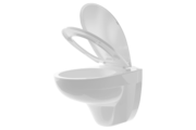 Pestan Fluenta Basic mélyöblítésű fali WC csésze gyorcsatlakozós, lecsapódásgátlós ülőkével, falra szerelhető