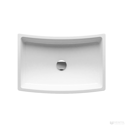 Ravak Formy 02 600 D hajlított mosdó, 60x41 cm, beépíthető, fehér öntött műmárvány