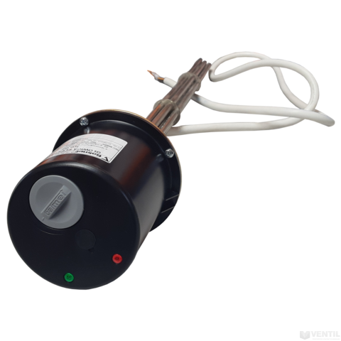 Heizer kompakt elektromos fűtőbetét termosztát fejjel, kábellel, dugóval, 200L-től - 6/4" 400V 12kW