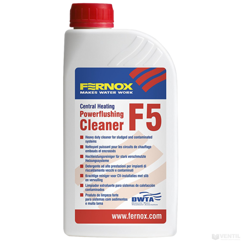 Fernox Cleaner F5 Power Flushing fűtési rendszer tisztító folyadék 1L, 100 liter vízhez