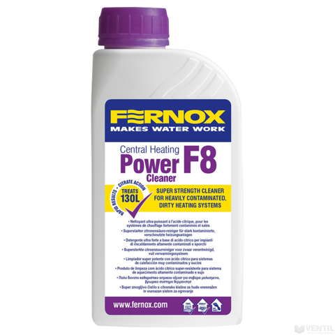 Fernox Power Cleaner F8 fűtési rendszer tisztító folyadék 500 ml, 130 liter vízhez