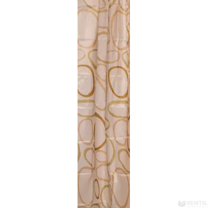 Bath Duck textil zuhanyfüggöny beige, kör mintás, 180x200cm