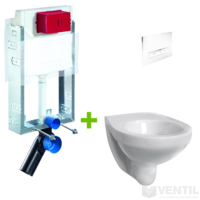 Schell Montus C-N 120 falazható WC tartály + Konkav fehér nyomólap + Gladys WC csésze