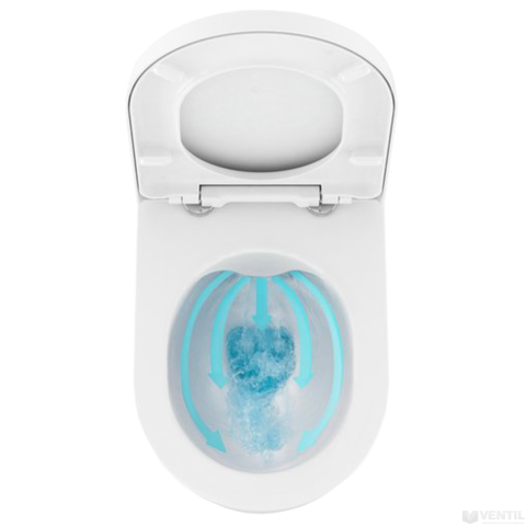 Ravak WC Chrome RimOff perem nélküli fali WC csésze 360x525x350mm, falra szerelhető