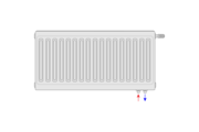 Silver UNI radiátor szelepes 22K 500x500 Jobb-bal forgatható, beépített szelepes, alsó bekötési pont, ajándék egységcsomag