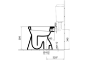 Alföldi Bázis WC csésze alsó kifolyású laposöblítésű R1 4037