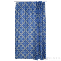 Bath Duck zuhanyfüggöny textil 180 x 200 cm kék rácsos
