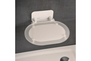 Ravak CHROME CLEAR/fehér áttetsző fehér zuhanykabin ülőke teljesen fehér belső résszel 410x375mm
