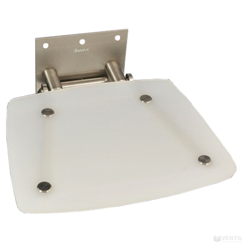 Ravak OVO-B OPAL áttetsző fehér zuhanykabin ülőke 360x360mm