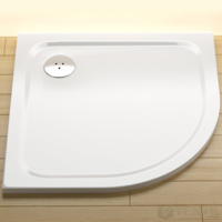 Ravak Elipso Pro Chrome PRO-90 zuhanytálca, 90x90 cm, fehér, negyedköríves, öntött műmárvány