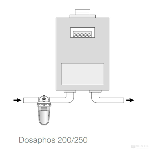 Vízkőtelenítő szett, Dosaphos 250 Twist 1/2" + 8 újratöltő patron + Small kulcs