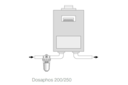 Vízkőtelenítő szett, Dosaphos 250 Twist 1/2" + 8 újratöltő patron + Small kulcs