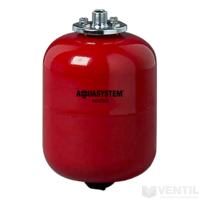 Aquasystem VR12 tágulási tartály fűtésre, 12 literes, piros, kerek