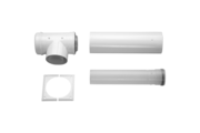 Bosch 100/150 mm-es vízszintes bekötőkészlet kéménybe kötésig, L=630 mm (AZB 869/1)