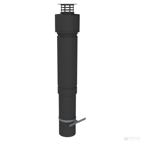 Tricox PPs/Alu kondenzációs tetőátvezető idom 110/160mm fekete