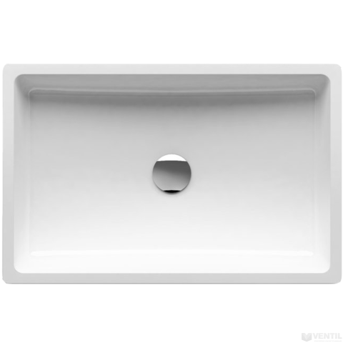 Ravak Formy 01 500 D mosdó, 50x39 cm, beépíthető, fehér öntött műmárvány