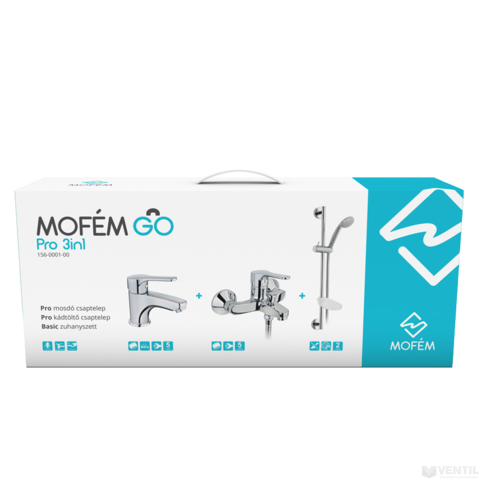Mofém GO PRO szett (Pro mosdó csaptelep + Pro kádtöltő csaptelep + Basic zuhanyszett)