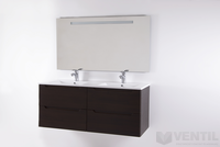 HB Elit 120 fürdőszoba szekrény dupla mosdóval 520x1200x460 mm (dió)