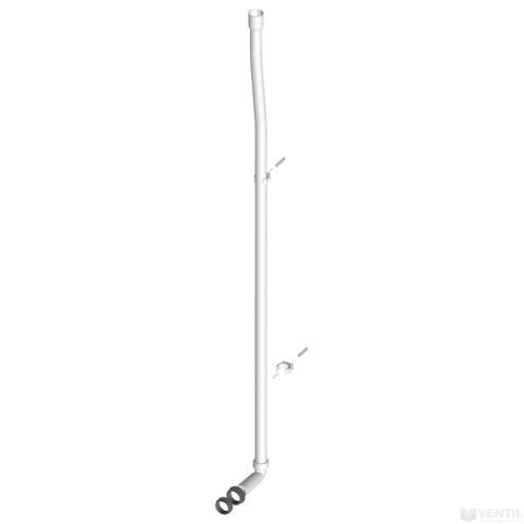 Liv öblítőcső, hosszú, magasra szereléshez 50/44mm-1775mm, Laguna WC tartályhoz