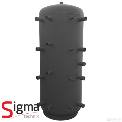 Sigma Technik PUF-2 1500 literes 2 csőkígyós puffertartály szigetelés nélkül