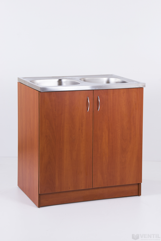 HB mosogató szekrény kétmedencés mosogatótálcával 850x800x600 mm (kalvados)