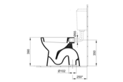 Alföldi Bázis nyújtott hátú, mélyöblítésű, alsó kifolyású WC csésze 4035