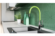Ferro Zumba egykaros mosogató csaptelep, elasztikus zöld kifolyóval