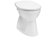 Alföldi Bázis 4032 fehér, lapos öblítésű, alsó kifolyású, nyújtott hátú kivitel, padlóra szerelhető WC csésze