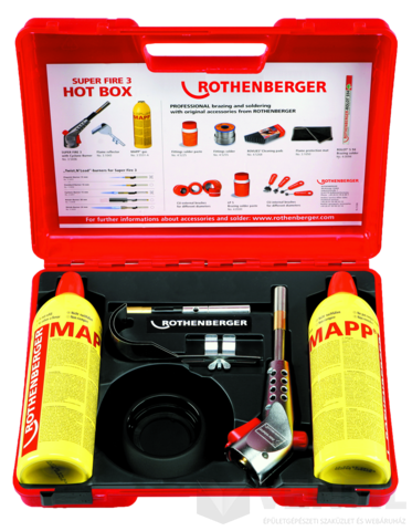 Rothenberger Super Fire 3 Hot Box kemény- és lágyforrasztó készlet